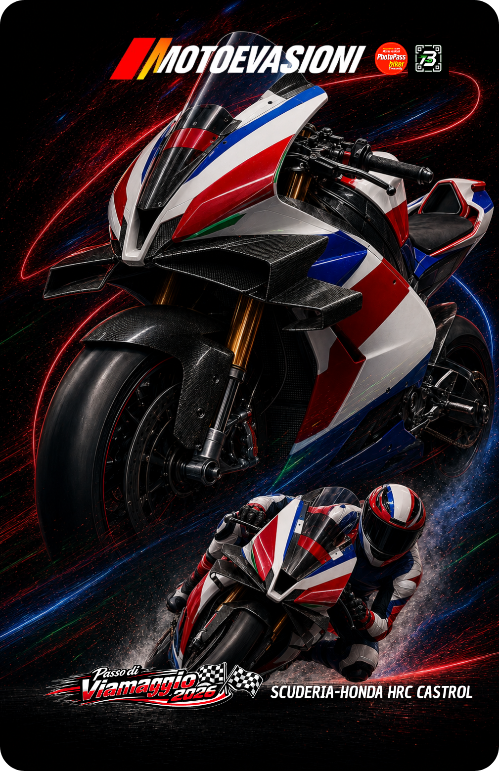 MotoCard Honda HRC Castrol · Passo di Viamaggio