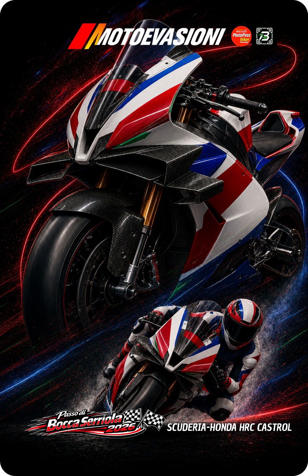 MotoCard Honda HRC Castrol · Passo di Bocca Serriola