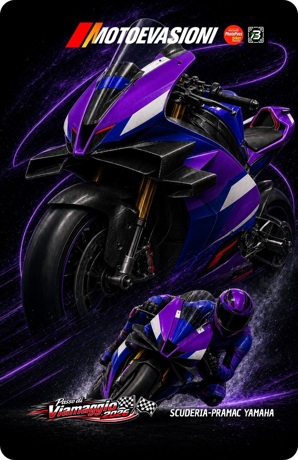 MotoCard Prima Pramac Yamaha · Passo di Viamaggio