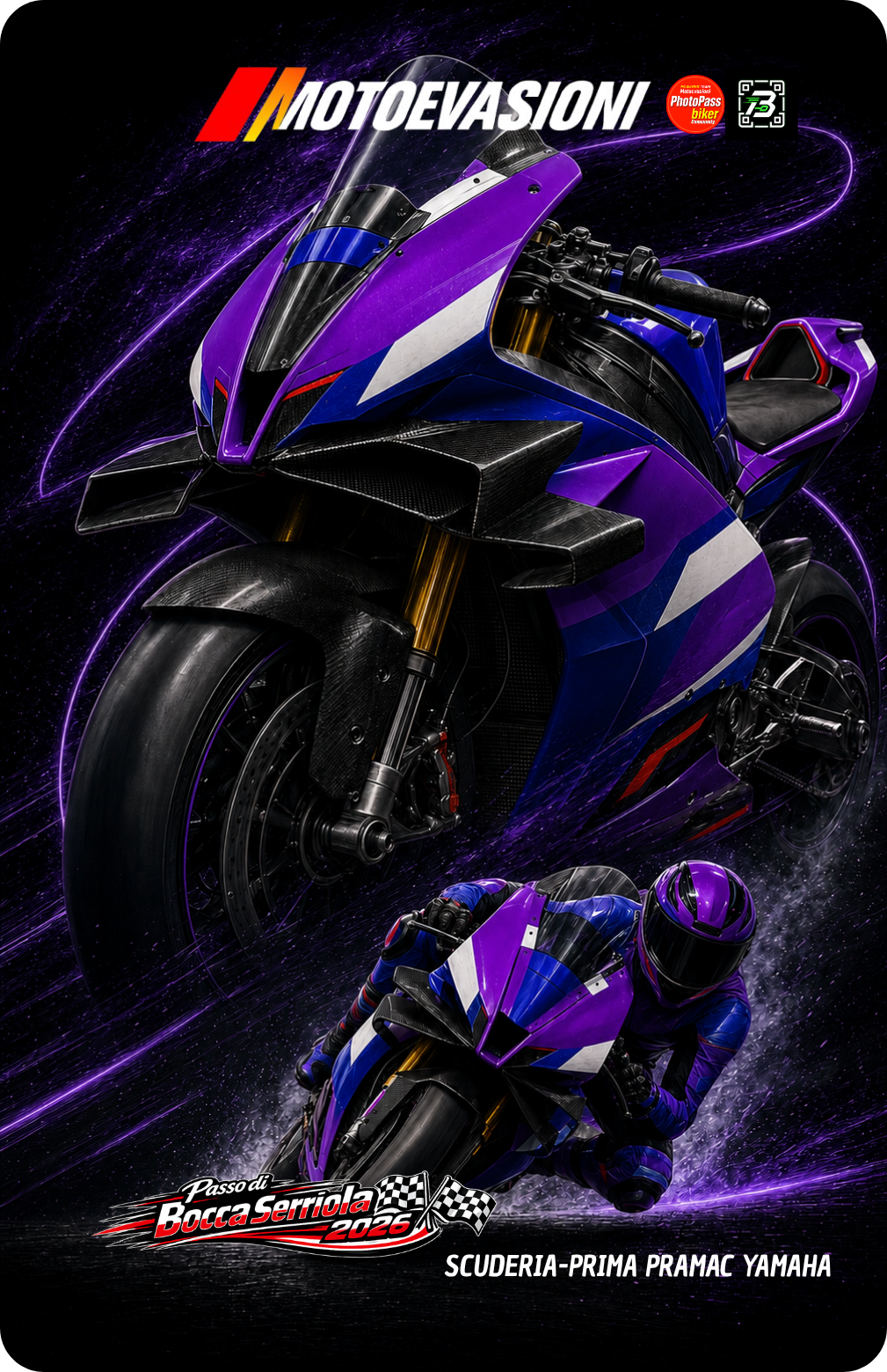 MotoCard Prima Pramac Yamaha · Passo di Bocca Serriola
