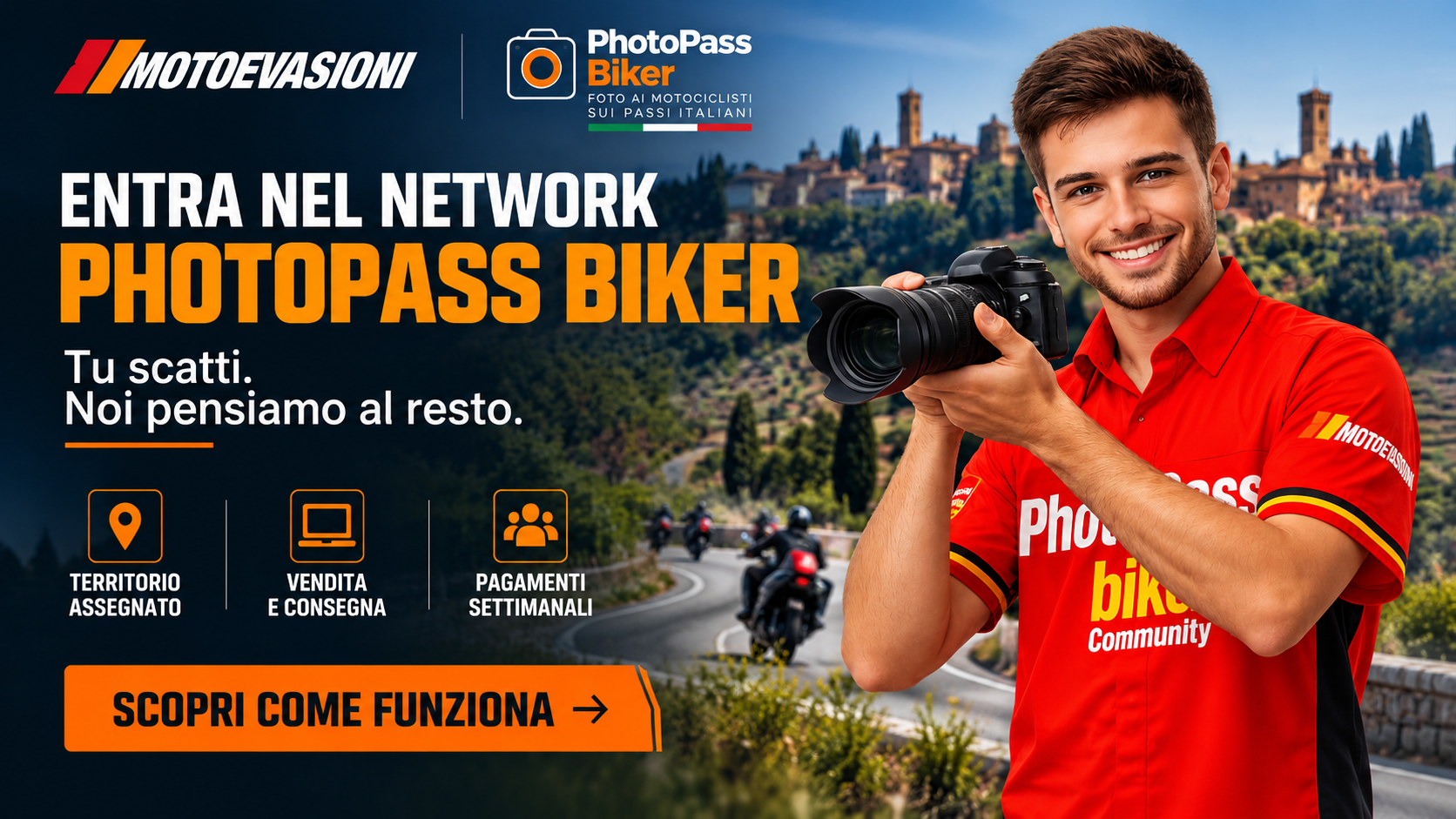 Entra nel network PhotoPass Biker